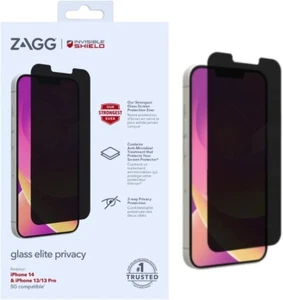 ZAGG InvisibleShield Glass Elite Privacy 360 Screen Protector iPhone 14 13 13pro - Picture 1 of 9