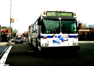 FOTO A COLOR 5x7 autobús de Nueva York 1999 nuevo-flyer artic #5443 Bx-41 WEBSTER-BEDFORD 4/10/03 - Imagen 1 de 1