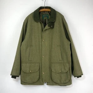 Chrysalis Tweed Coat Mens XL Green Wool Hunting Shooting Sporting Field Jacket - Picture 1 of 22