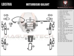Fits Mitsubishi Galant 1999-2003 W/O Factory Wood Large Wood Dash Trim Kit - Picture 1 of 3