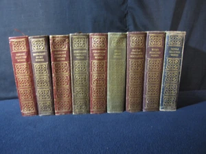 Set of 9 Vintage Circa 1920s/1930s Cloth-Bound Collector's Classic Authors - Picture 1 of 13