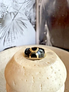 Ladies ESTATE 14k Yellow Gold Onyx COCKTAIL Ring - Picture 1 of 7
