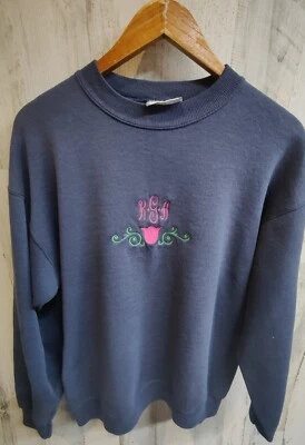 Sudadera De Colección Distressed Lee Bordada Flor Adulto Mediana Personalizada Foto 1 de 4