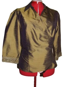 ANTHEA CRAWFORD - Beautiful Silk Wrap Top - Size 14 - EXCELLENT CONDITION - Picture 1 of 16