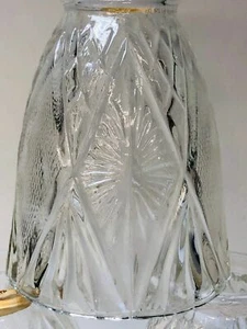 2 Clear Glass Diamond Ceiling Fan Light Shade New - Picture 1 of 5