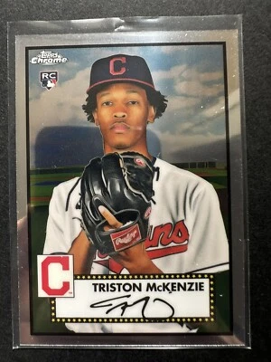 Triston McKenzie 2021 Topps Chrome Platinum Anniversary #8 RC Rookie Indians 🔥 - Image 1 of 2