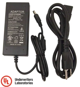 12V DC 5 Amper 5000mA UL Certified Power Supply Adapter for Security Camera - Picture 1 of 4