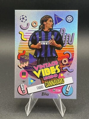 Fabio Cannavaro Vintage Vibes Legend Match Attax 2024/2025 Milan 24/25 # 427 - Image 1 of 4