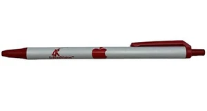 Original Vintage APPLE Computer Pen BIC Rojo y Blanco Hecho en EE. UU. Botón Pulsador - Imagen 1 de 5