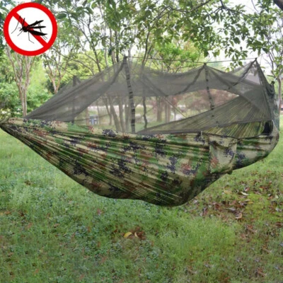 Hamaca de Camping con Mosquitera Tienda Doble Colgante Cama Columpio Silla Camuflaje Foto 1 de 4