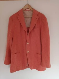 BOGLIOLI mens Blazer red white herringbone suit cotton suit NWT - Picture 1 of 6