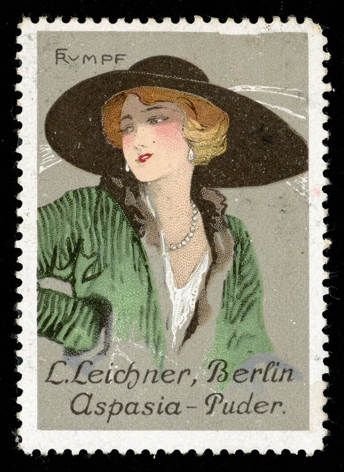 Germany Poster Stamp - Advertising Leichner Cosmetics - F. Rumpf - (RU6.2) - Image 1 of 1