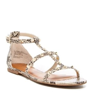14TH & UNION Mallori Stud Sandal Strappy Snakeskin Print Womens Size 7.5 - Picture 1 of 10