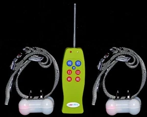 GROOVYPETS 1200 FT REMOTE  2- DOG TRAINING E COLLAR NO BARK STATIC SHOCK TRAINER - Picture 1 of 4
