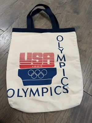 Vintage United States USA 1984 Los Angeles Olympics Canvas Tote Bag-Never Used - Image 1 of 2