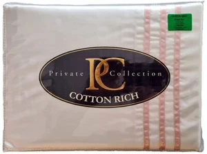 Private Collection Finesse Ribbons Blush Luxury QUEEN Bed Sheet Set - Picture 1 of 5