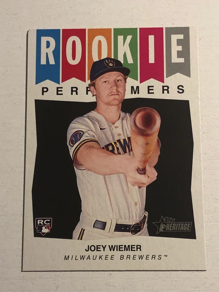2023 Heritage High Number Rookie Performers RC Joey Wiemer Brewers RP-9 - Image 1 of 1