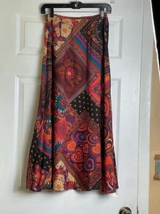 Farm Rio Floral Midi Skirt Hearts Floral Colorful Tropical Print Sz XS - Picture 1 of 11