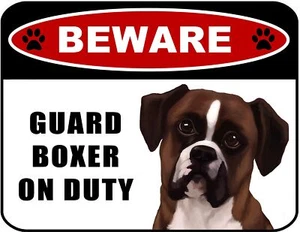 LED Light Up Red Flashing Blinking Attention Grabbing Laminated Dog Sign Beware - Bild 1 von 6