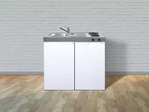 Miniküche Singleküche Kleinküche MK100 mit Kühlschrank 1 m breit - Bild 1 von 9