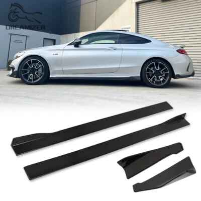 Divisor difusor trasero labio faldón lateral 86,6"" para Mercedes-Benz C200 C300 CLA250 Foto 1 de 4