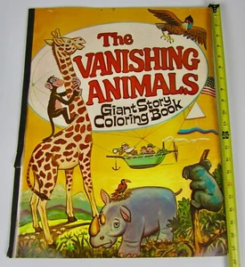 Ultra Rare 1976 The Vanishing Animals GIANT Story Malbuch Vintage & unbenutzt - Bild 1 von 12