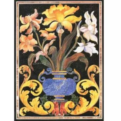 Marble Wall Panel Pietra Dura Floral Wall Hanging home decor art & collectibles - Image 1 of 4