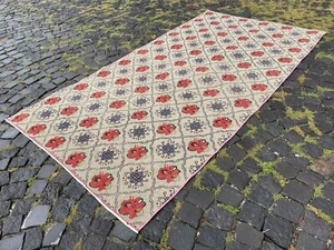 Wool rug, Area rug, Vintage rug, Turkish rug, Bohemian rug,4,4 x 8,3 ft - Picture 1 of 10