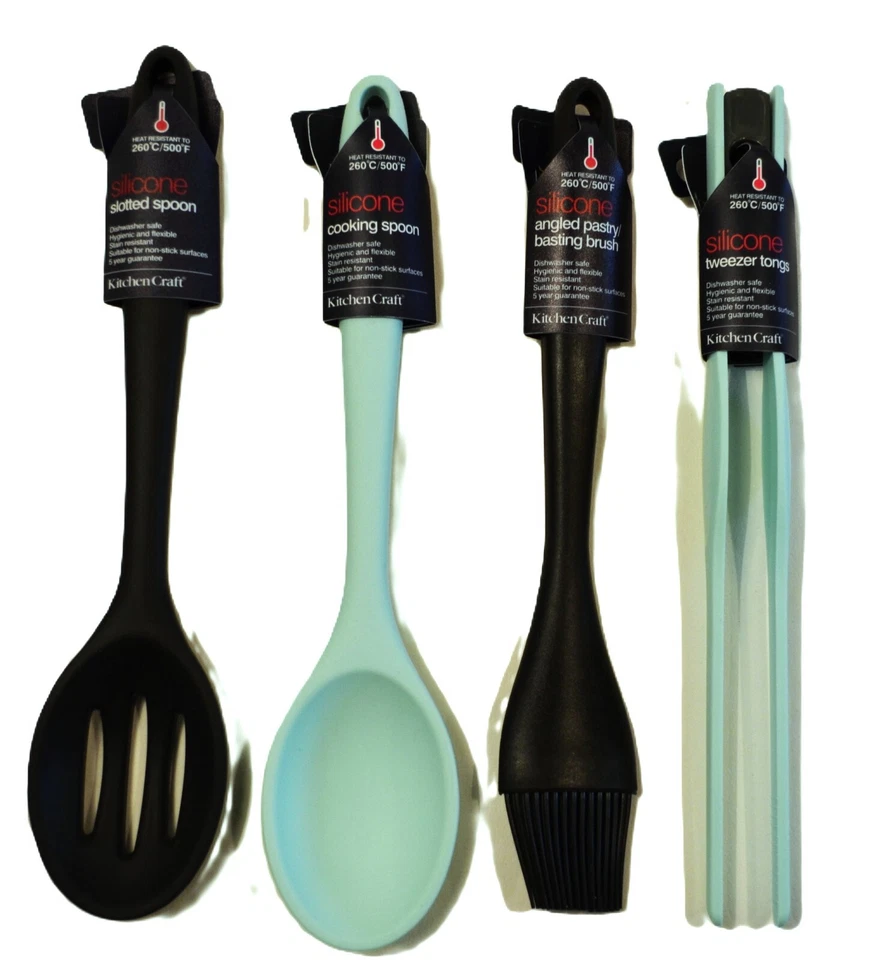 KITCHEN CRAFT COLOURWORKS SILICONE 4 PIECE UTENSIL SET - Image 1 of 1