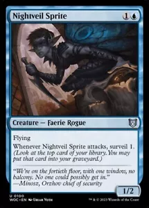 4x Nightveil Sprite - NM - Wilds of Eldraine Commander - SPARROW MAGIC - Picture 1 of 1