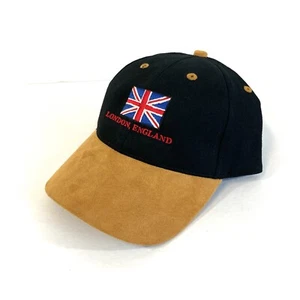 SOMBRERO LONDRES INGLAND de colección ala de gamuza bajo perfil negro estructurado adulto OSFM - Imagen 1 de 6