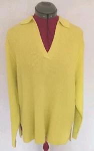 M&S Autograph Merino Wool & Cashmere  Jumper Size XL Colour Lime - Picture 1 of 6