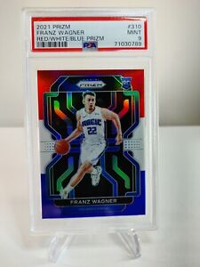 2021 Panini Prizm RED WHITE BLUE Franz Wagner #310 ROOKIE RC GRADED PSA 9