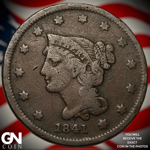 1841 Braided Hair Large Cent Q6632 Cover