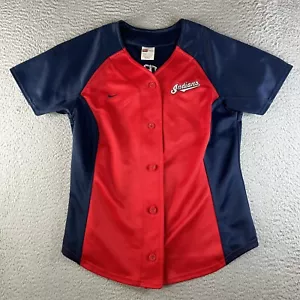 Nike Team MLB Cleveland Indians Baseball Jersey Youth Size M - Picture 1 of 6