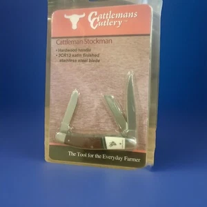 {LOTTO 4}Coltello tascabile pieghevole marrone posate bovini Stockman COOO1RS - Foto 1 di 1