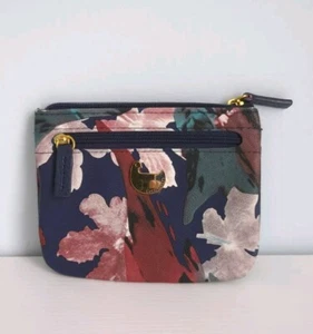 Buxton Damen Blätterdruck mehrfarbig kleine Geldbörse Reißverschluss Blumendesign 5"x4" - Bild 1 von 9