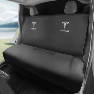 Waterproof Front & Back Seat Protector Non-Slip Covers for Tesla Model Y, Black - Picture 1 of 8