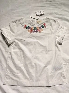 Crewcuts Girls' floral-necklace tee White Size 10 $74 41072 - Picture 1 of 2