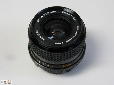 Minolta MD W.Rokkor 28 Mm 1:2,8 Objetivo Gran Angular Para XD7, X-700, SRT, XG - Imagen 1 de 2