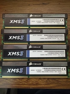 Corsair XMS3 16GB (4x4GB) DDR3-1333 CL9 (CMX8Gx3M2A1333C9) Desktop Memory RAM - Picture 1 of 1