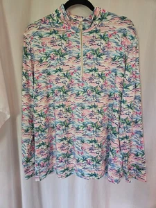 Camisa Pullover Mujer Colección Stella Parker XL Palma Floral Cuarto Cremallera - Imagen 1 de 8