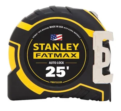 Stanley FATMAX 25 pies X 1-1/4 pulgadas Cinta métrica de bloqueo automático, modelo # FMHT33338L - Imagen 1 de 4