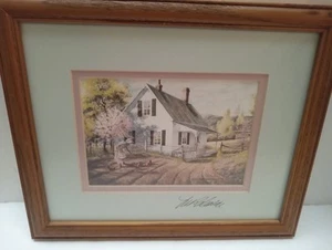 Lee Roberson Signed VTG "Springtime Remembered" Framed Matted Print, Free S/H - Picture 1 of 5
