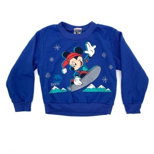 VTG MICKEY'S STUFF Air Born Snowboarding Crewneck Kids 4T - Picture 1 of 8