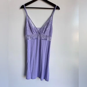 Soma Cool Nights Soft Support Spitzen Negligee Lavendel Large Nachthemd Nachthemd - Bild 1 von 7