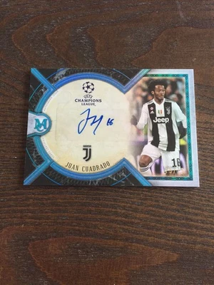 2018-19 Topps Museum Juan Cuadrado Juventus Colombia Auto Blue 75/75 ≈ 1/1 - Image 1 of 2