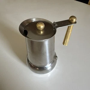 Vintage Italian espresso coffee maker Kitty Oro design GB Guido Bergna 6 Cup - Picture 1 of 4