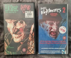 Nightmare on Elm Street (Making) + Nightmares 2 [UK VHS Video Tapes, PAL] (LOT) - Picture 1 of 8