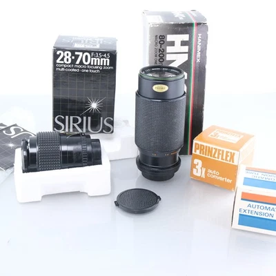 Paquete de lentes de enfoque manual de montaje M42 de colección 35 mm SLR Prime + conjunto de zoom colección - Imagen 1 de 4